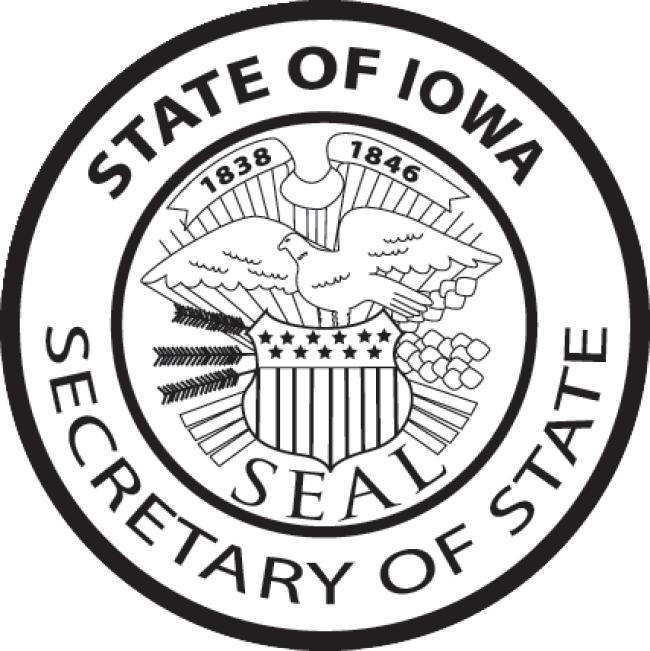 IOWA SEC STATE SEAL - KSCJ 1360