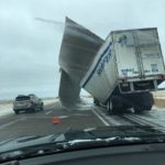 SEMI BLOWN IN SNOW