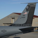 185th ARW KC-135 Bat tail flash