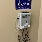 WHEELCHAIR CHARGING STATION CLOSE UP