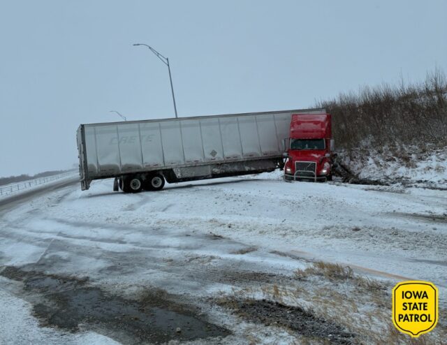 Semi accident I-80 east ISP