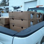 Sparklight turkeys in truck