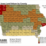 2025 Iowa Land Values (dollar ranking)