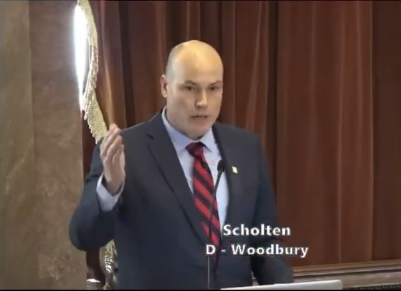 SCHOLTEN DELIVERS FAREWELL SPEECH IN IOWA HOUSE