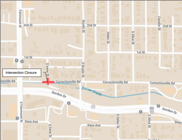 Correctioville Rd Detour