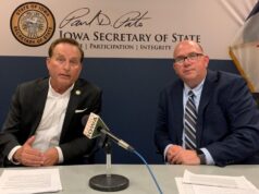 Pate lauds new Iowa law targeting fake business filings