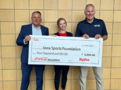 Hy-Vee, Coca-Cola Partner to Donate $5,000 to Support Iowa Sports Foundation