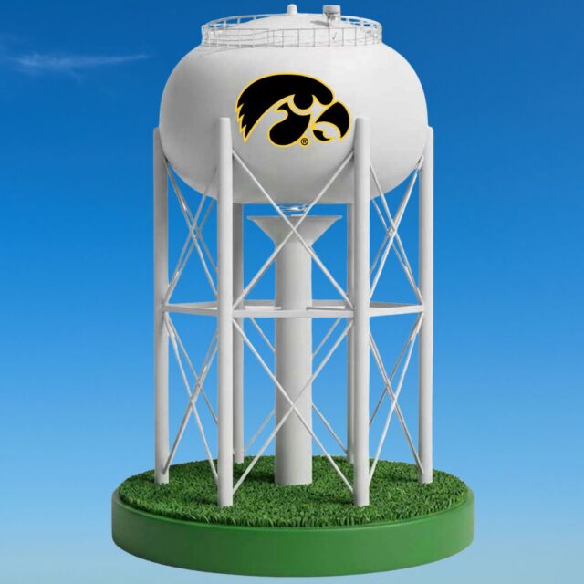 Iowa Hawkeyes Water Tower Bobble